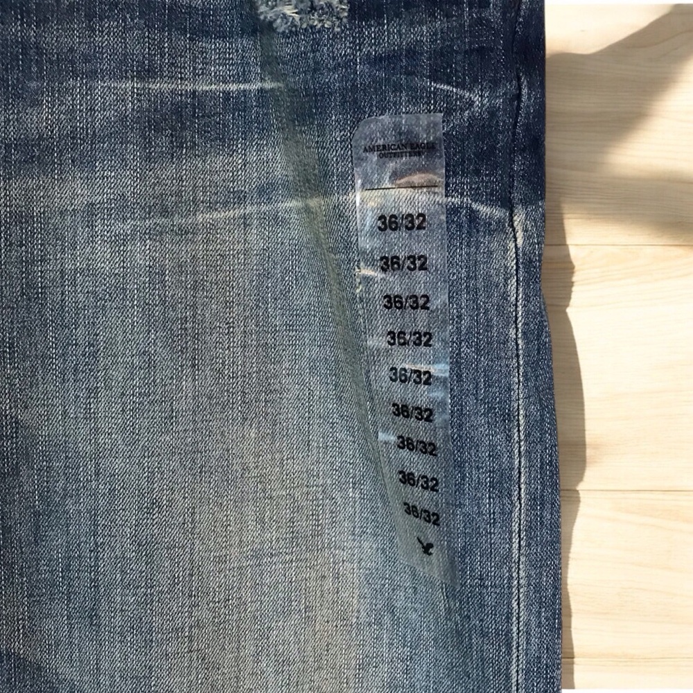 NWT Vintage American Eagle Relaxed Fit Jeans Size 36x32 Medium Rugged Destroy - Picture 3 of 6